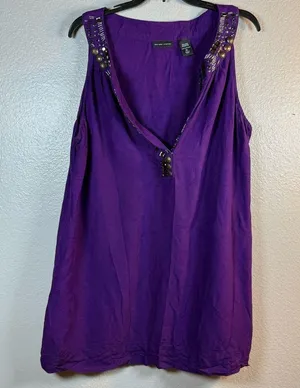New York & Co. Purple Sleeveless tunic SZ:XL thumbnail 2