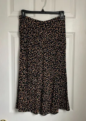 Zara Cheetah leopard animal print midi skirt size M womens thumbnail 1
