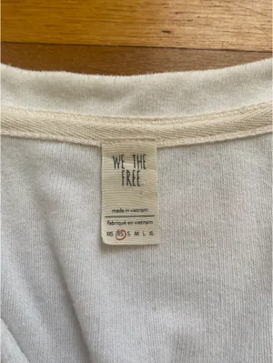 Free people white button down long sleeve top thumbnail 2
