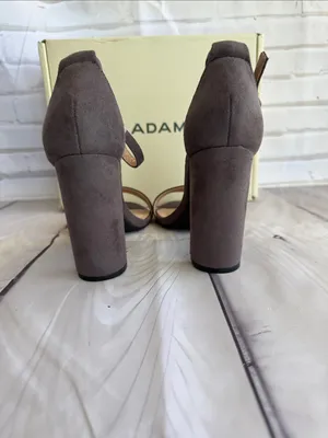 J. Adams Shirley Grey Suede Block Heel Sandals thumbnail 8