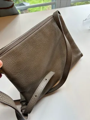 Marc Jacobs Leather square double compartment crossbody tan minimalist thumbnail 6