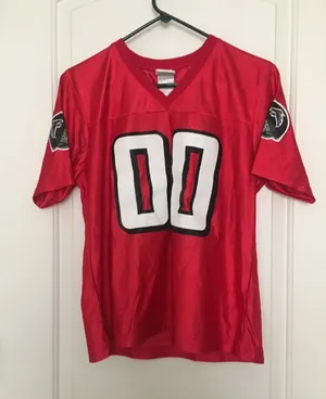 NFL Atlanta Falcons Women's Jersey Shirt Size Large Red thumbnail 1