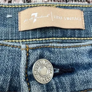 7 for All Mankind High Waist Josephina Designer Denim Jeans Size 24 Button Fly thumbnail 4