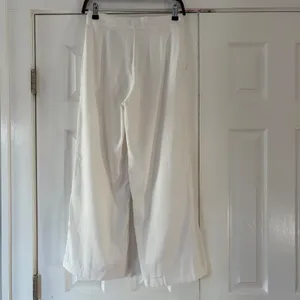 Hollister Ultra High-Rise Wide Leg Pants‎ White Linen Cotton Blend Womens 7R W28 thumbnail 2