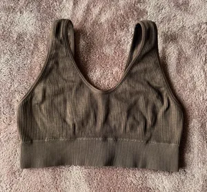 Aerie Bra Brown Ribbed Sports thumbnail 1
