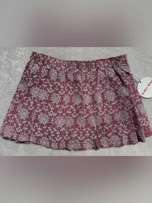 Bailey Rose Gingham Lace Print Pleated Mini Skirt Size Small thumbnail 9