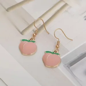 3/$30 💛 Peach Drop Earrings Gold thumbnail 2