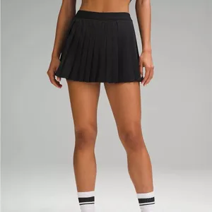 NWT Lululemon High-Rise Pleated Tennis Skirt in Black Size 14 thumbnail 5