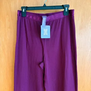 Savage X Fenty Lounge Pants Womens L‎ Large Purple Ribbed Knit Sleepwear NWT thumbnail 4