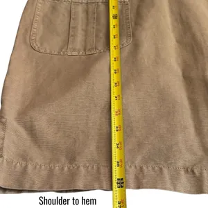 J. Crew‎ Lace up V-Neck Canvas Short Sleeve Khaki Midi Dress Safari Summer 10 thumbnail 11