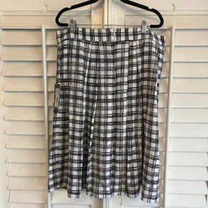 New York & Company Eva Mendes Black And White Plaid Midi Skirt Size‎ 14 thumbnail 2