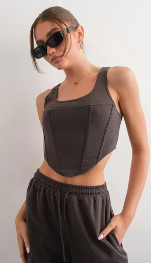Isabelle’s Cabinet Pretty Garbage Cropped Corset & Jogger Set thumbnail 3