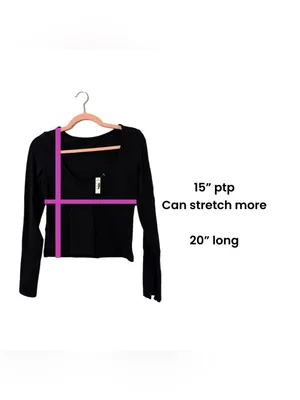 Madewell Ballet Scoop Back Long Sleeve Tee Top Women Size Small Black Shirt New thumbnail 11