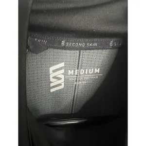 Second Skin Wm Med Black Full Zip Thumb Holes‎ Outdoor Hiking Athletic Campcore thumbnail 3
