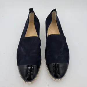Paul Green Daniella Navy Suede Black Patent Cap Toe Loafers Womens 7 UK 4.5 thumbnail 4