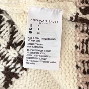 AMERICAN EAGLE‎ Fairisle Snowdrift Turtleneck Sweater Cropped Fair Isle Small thumbnail 11