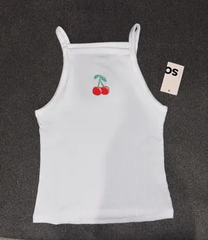 SO White and red cherry tank top -Small thumbnail 1