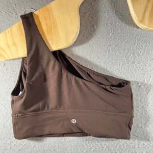 978 | NWOT Lululemon One-Shoulder Yoga Sports Bra Java Brown‎ Womens 8 thumbnail 2