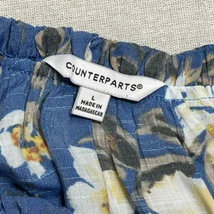 Counterparts | NWT Loyal Blue & Cream Floral Print Boho Blouse | Large thumbnail 7