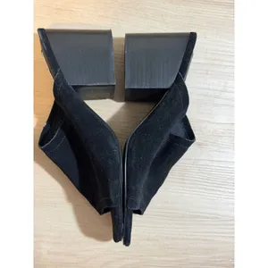 Steve Madden Deco Mules Black 8 Women Block Heel Suede Open Toe DECO01S1 thumbnail 8