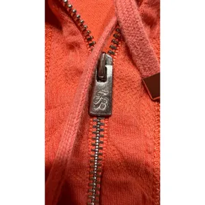 Tommy Bahama Womens Coral Orange Jacquard Tropical Leaf Full Zip Sweatshirt M thumbnail 5