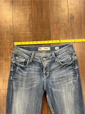 BKE Harper Bootcut Jeans Dark Wash Contrast Stitch Embroidered 29R (29x31.5) thumbnail 4