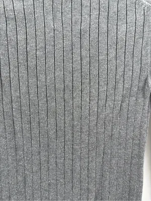 American Eagle y2k 90s 2000s grey long sleeve cable knit sweater size small thumbnail 8