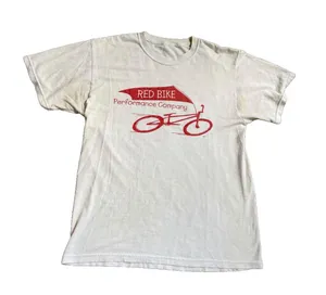 Vintage 90s Red Bike Performance Company Red and White Graphic T Shirt 🔥 thumbnail 1