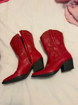 Target red boots thumbnail 2
