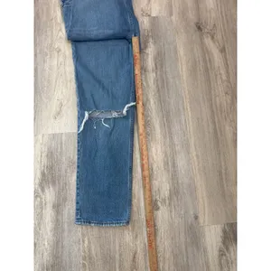 Abercrombie & Fitch The 90s Straight Mid Rise Distressed Jeans Blue 30‎ 10R thumbnail 8
