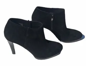 Via Spiga‎ Suede Stiletto Black Suede Ankle Stilleto Booties thumbnail 1