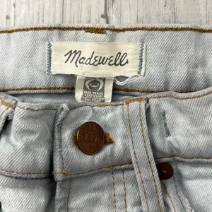 Madewell The Perfect Vintage Wide Leg Light Wash Crop Jeans Flaws 24 thumbnail 6