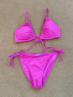 NEVER WORN Shade & Shore Bikini Set Magenta thumbnail 1