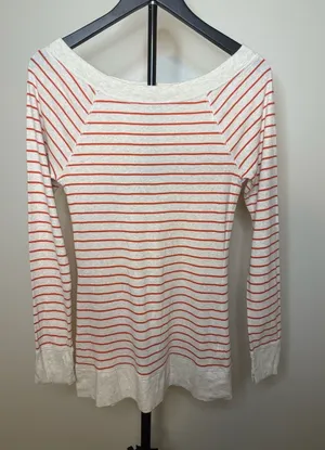 Old Navy Women's Long Sleeve Striped Cotton Pullover Sweater thumbnail 1