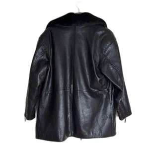Vtg Wilsons thinsulate Leather jacket Asymmetrical‎ Zip Lined chocolate Brown S thumbnail 2