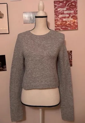 Garage Light Gray Crewneck Women's Sweater thumbnail 1