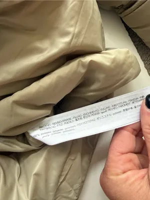 Zara Beige Puffy Coat Size Medium thumbnail 7