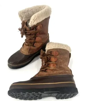 Sorel Women’s Alpine Waterproof Sherpa Lined leather Boots size 7 Duck‎ Caribou thumbnail 1