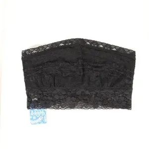 NWT Scalloped Lace Bandeau in Black Size XL thumbnail 4