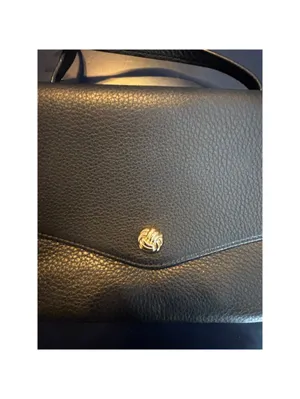 Talbots NWOT Women's Black Leather Adjustable Strap Small Handbag thumbnail 6