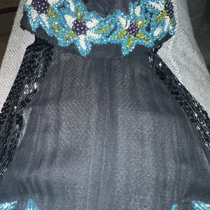 Alyce Designs‎ Silk Beaded Formal Mini Dress Size 8 Floral Design thumbnail 6