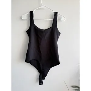 Abercrombie & Fitch Soft A&F Collection Black Sweetheart V-Notch Bodysuit‎ Small thumbnail 4