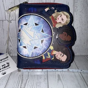 Loungefly The Marvels Group Zip Around Wallet Glows In The Dark Superhero Comics thumbnail 7