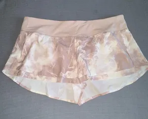 Tie-Dye Light Pink Athletic Shorts with Wide Waistband thumbnail 1