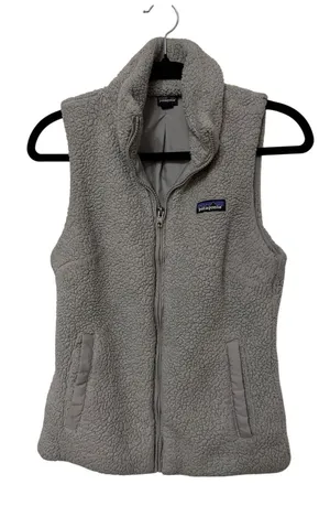 Patagonia Los Gatos Fleece Vest Womens XS Gray Full Zip High‎ Pile 25216 thumbnail 1