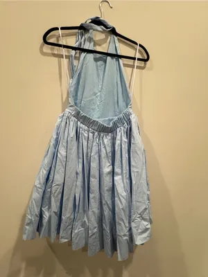 Mable Light Blue Halter Fit & Flare Dress thumbnail 5