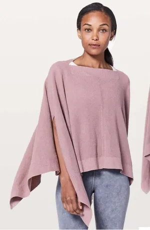 Lululemon Athletica‎ Forward Flow Cape Poncho Womens One Size Vintage Mauve Soft thumbnail 1