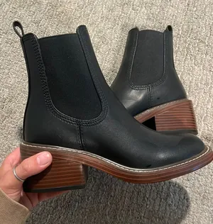 Steve Madden Black Boots Leather thumbnail 1
