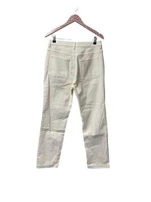Madhappy Alumni Corduroy Pants Straight Leg Collegiate Embroidered 32 Cream NEW thumbnail 3