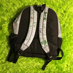 LIGHT BLUE AND BLACK DESIGNED L.L. BEAN BACKPACK thumbnail 7